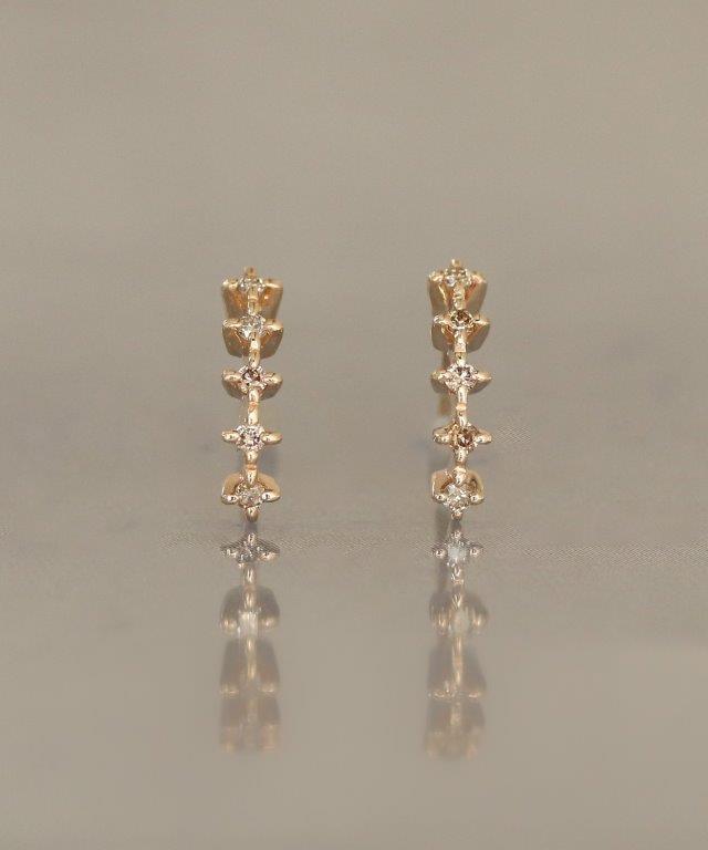 Noir de pupee k10 pierce フープ ノアールドプーペ　片耳 K10 2連 フープピアス | ノワール ド プーペ(NOIR DE POUPEE