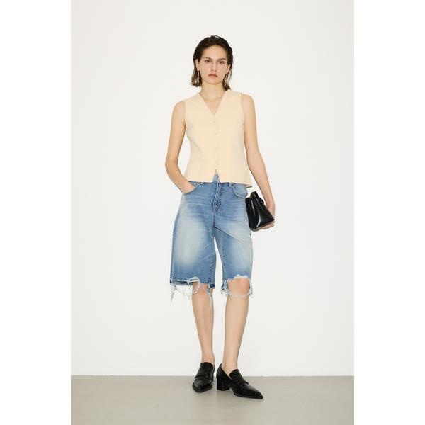 【THROW】RIPPED HALF DENIM PT／BE／スライ（SLY）