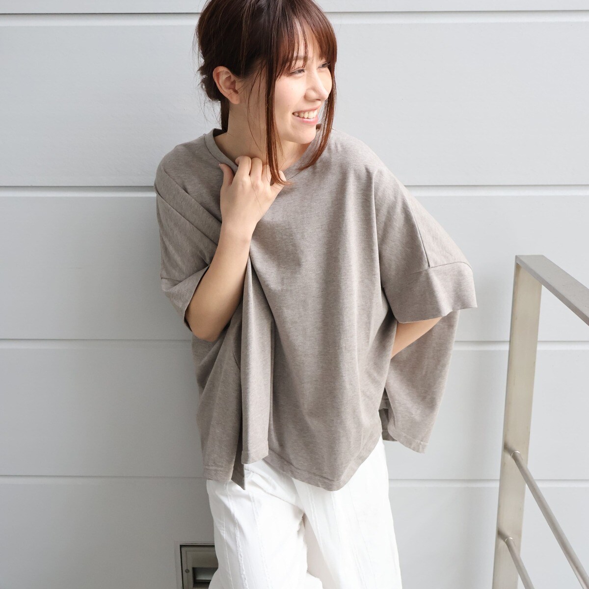 楽天市場】【etre relie】リブニット衿Tシャツ／エトレリー（etre