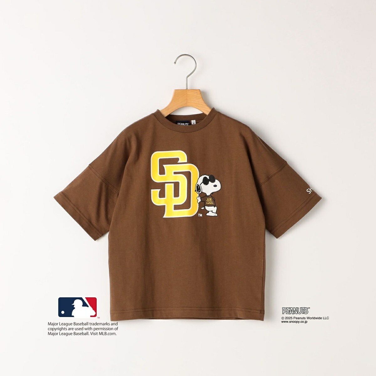 SHIPS KIDS:85～95cm / PEANUTS×MLB プリント Tシャツ／シップス（SHIPS）