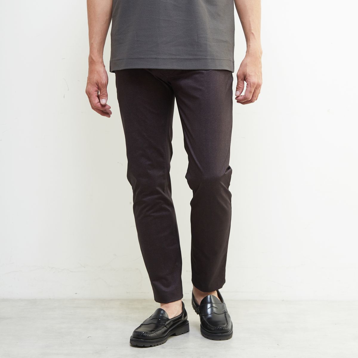 ドットメッシュプリント5ポケットパンツ | 軽量 / ストレッチ / 吸水速乾／メンズメルローズ（MEN'S MELROSE）