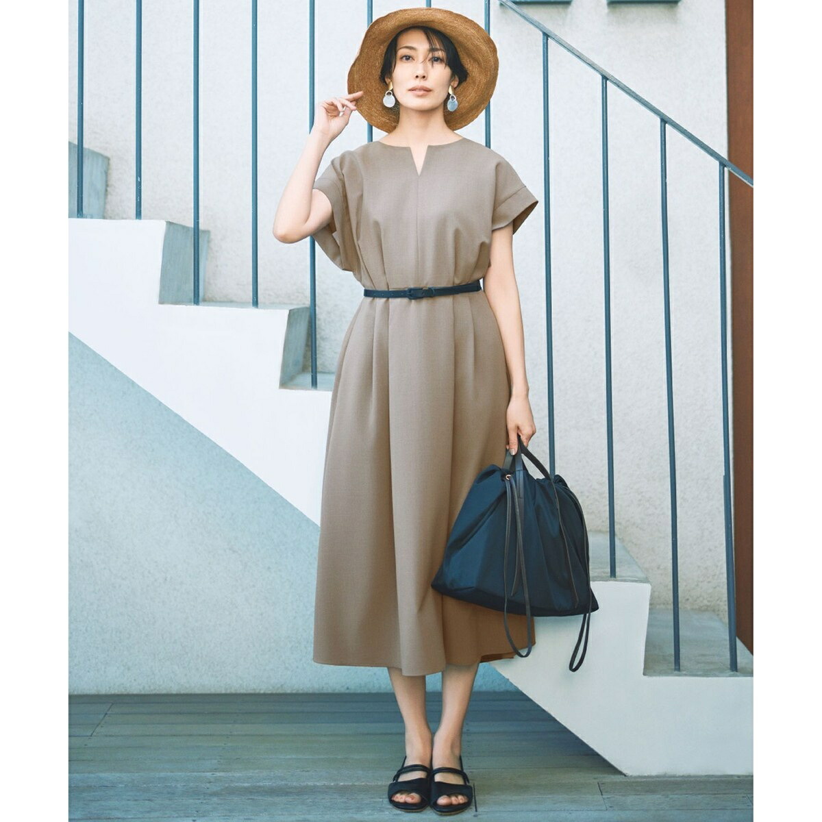 【17号サイズまで展開】ウーステッドライク ワンピース／自由区（JIYU-KU）｜丸井（マルイ）店