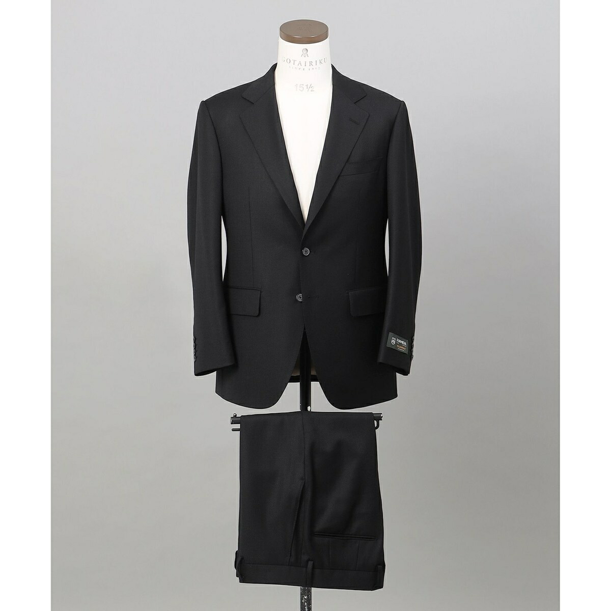 【DORMEUIL/ドーメル】ミレニアル　通年スーツ＿ブラック／五大陸（gotairiku）