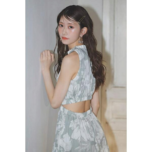 【AKB48 千葉恵里さん着用】【女神ワンピ】ホルターネックギャザーフレア ／リエンダ（rienda）