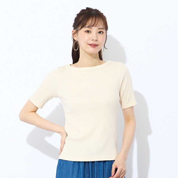 【S・Mサイズ】ラメリブジャージー　半袖Tシャツ／リリアンビューティ エクラ（Liliane Burty ECLAT）