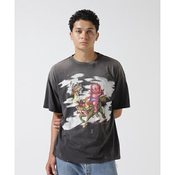 SAINT MICHAEL／セントマイケル／SS TEE DAMAGED BLACK／ロイヤルフラッシュ（ROYAL FLASH）｜丸井（マルイ）店 30,030円