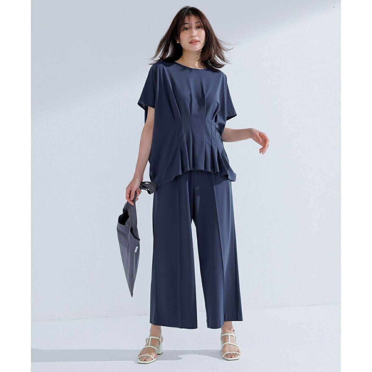【セットアップ相応う】ハイカウントモクロディ トップス／不道徳区（JIYU-KU） Tシャツ・カットソー-トップス