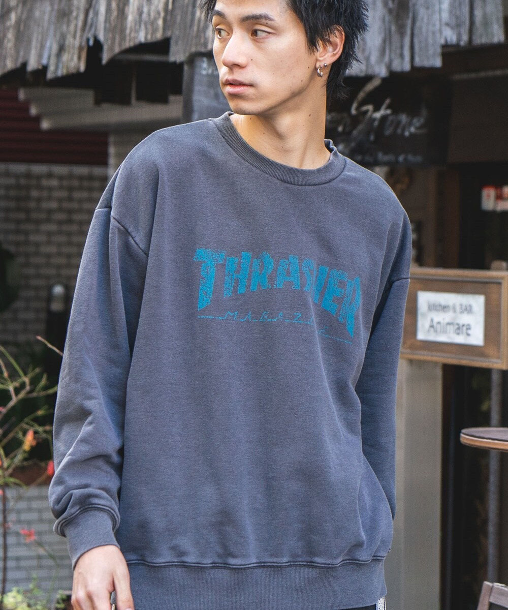 【THRASHER】 ヘビーウェイト ピグメント ロゴ スウェット/スラッシャー(THRASHER)