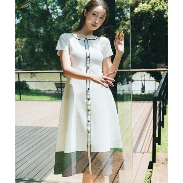 半袖フレアニットワンピース／ジル バイ ジル スチュアート（JILL by JILL STUART）