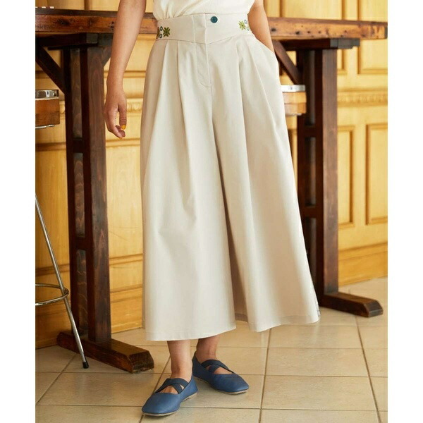 Monotono フラワー刺繍ワイドパンツ／ホコモモラ（JOCOMOMOLA） 8,360円