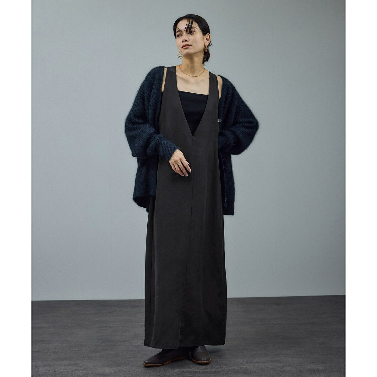 [25AW]GENTLE SILK ジャンパースカート【セットアップ対応・洗える】／サロン アダム エ ロペ（SALON adam et rope' ）｜丸井（マルイ）店