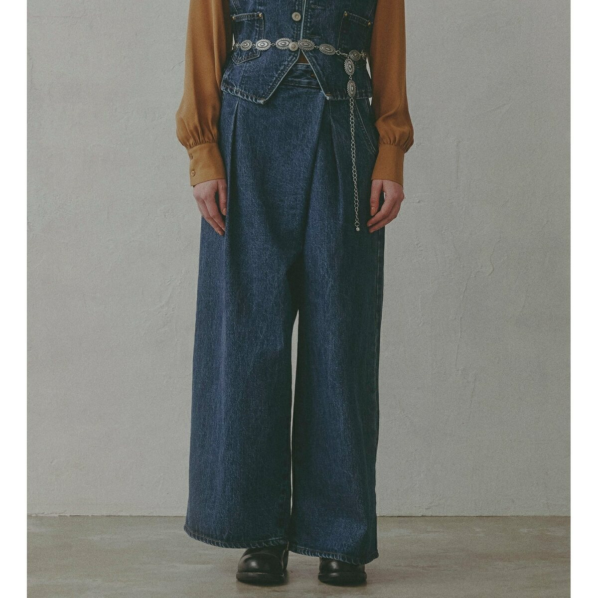 atelier SOMETHING WRAP WIDE PANTS/アトリエサムシングラップワイドパ／サムシング（SOMETHING）