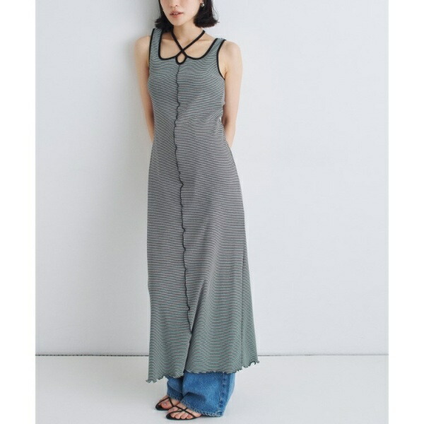 chic border jersey dress／コードエー（CODE A）