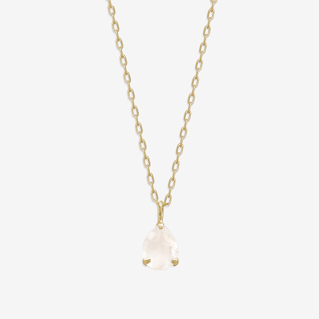 【WEB限定】6月誕生石 K10 イエローゴールド ムーンストーン しずく ネックレス／エステール（ESTELLE）