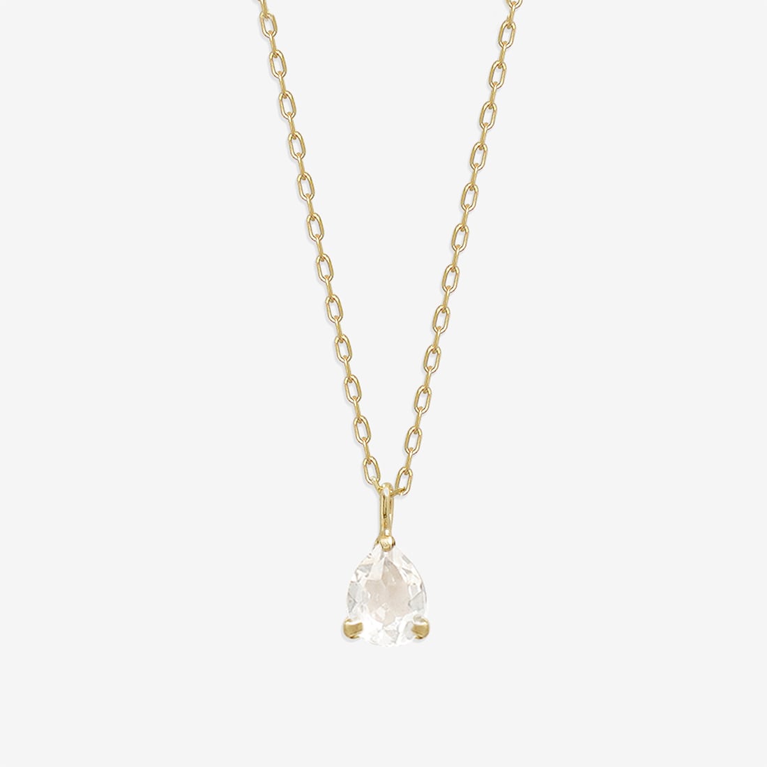 【WEB限定】4月誕生石 K10 イエローゴールド クォーツ しずく ネックレス／エステール（ESTELLE） 13,860円