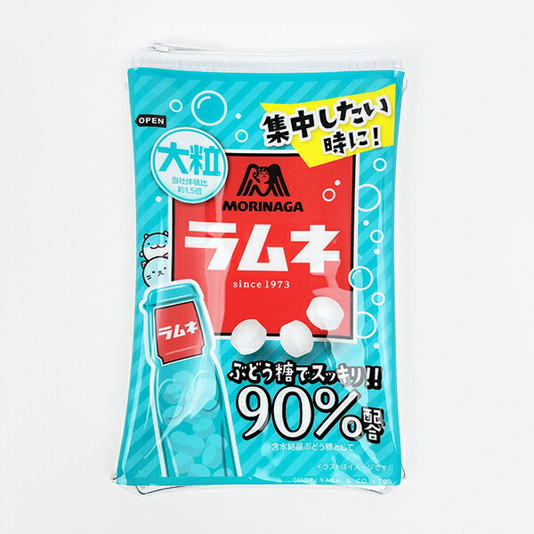 楽天市場】森永ラムネ ラムネボトル クリアポーチ : キャラ