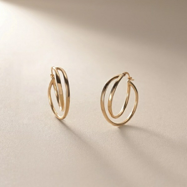 楽天市場】K18カットビーズ フープピアス／ココシュニック（COCOSHNIK