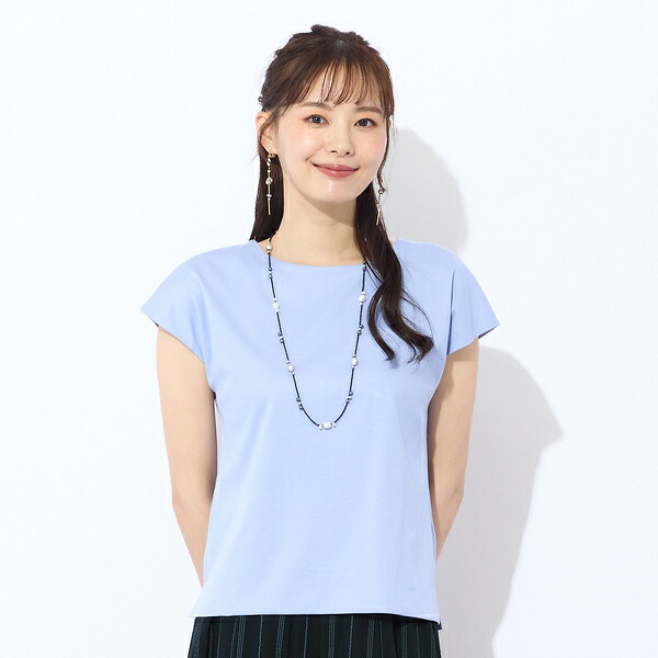 【洗える】前身二重仕立てフレンチスリーブＴシャツ／リリアンビューティ エクラ（Liliane Burty ECLAT）