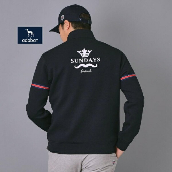 【新付け札 ADABAT NAVY】ライトスムーストラックブルゾン／アダバット（adabat） コート・ジャケット-メンズファッション