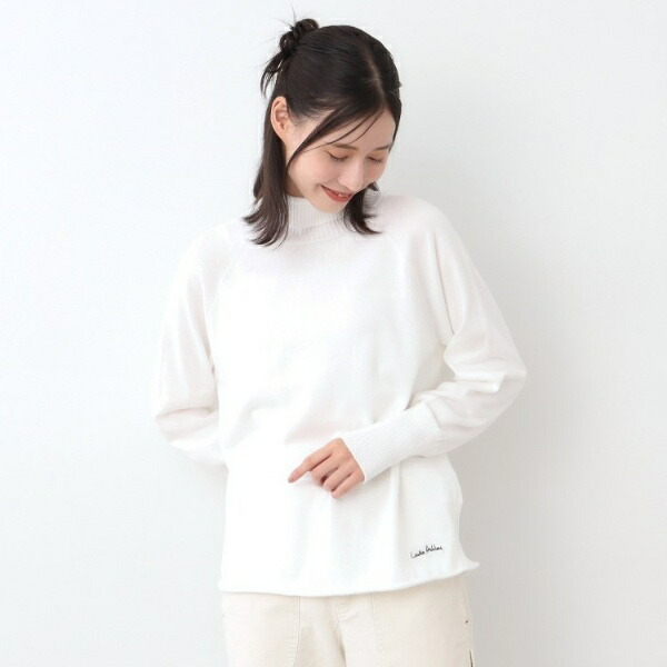 【日本製ワンマイルウエア】コンパクトヤーン ハイネックプルオーバー／ローラ アシュレイ（LAURA ASHLEY）