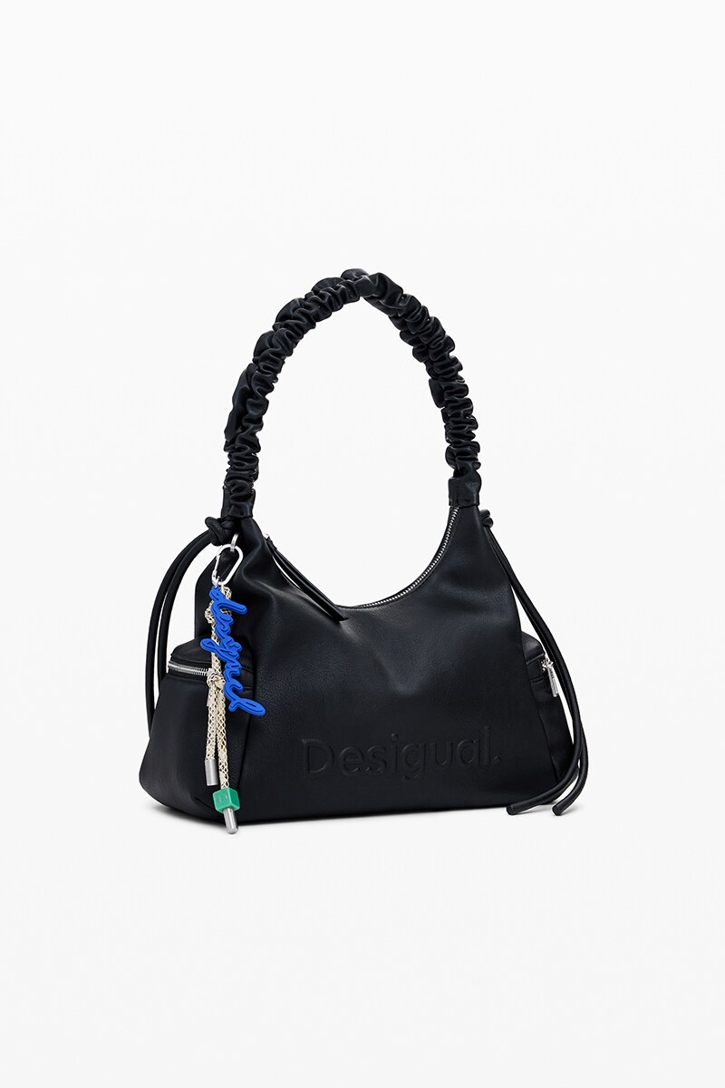 2WAY ギャザーハンドル3Dロゴバッグ／デシグアル（Desigual）