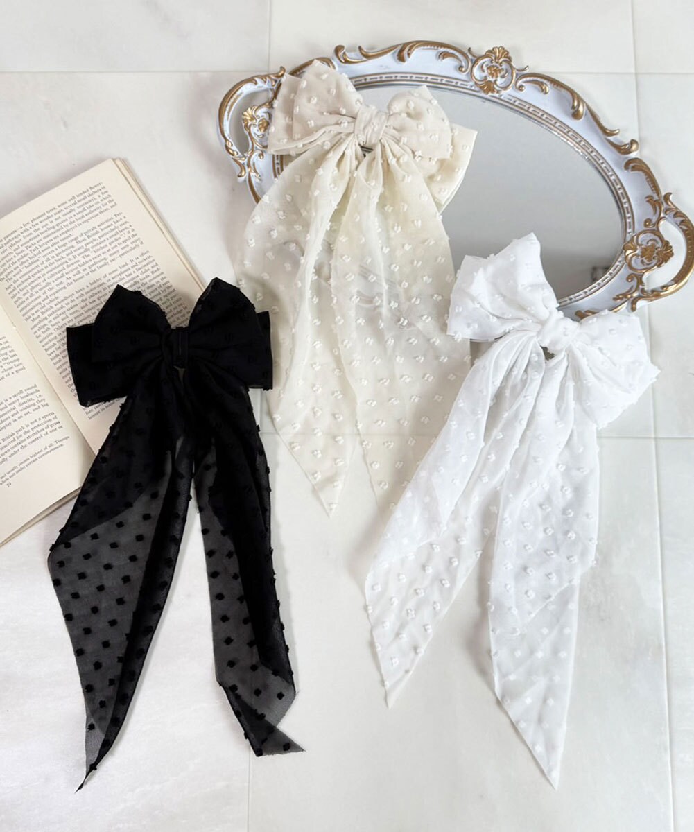 petite robe noire リボン バレッタ（L） 楽天市場】【petite robe noire】 リボンバレッタ L プティ