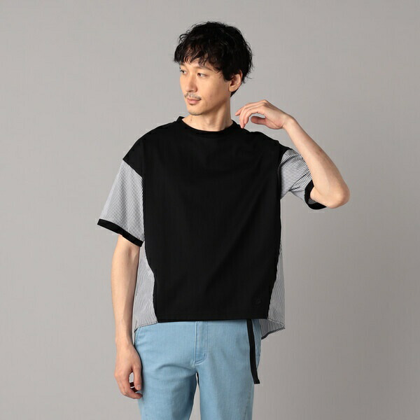 ストライプ切替 Tシャツ／ベータ・メン（BMEN）
