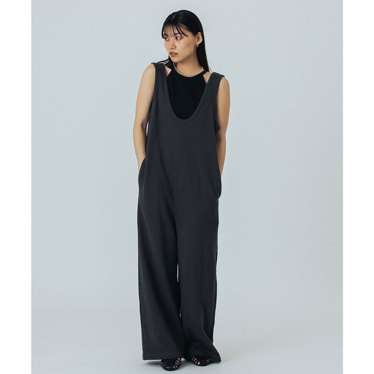 SET OVERALLS/ローズバッド(ROSE BUD)