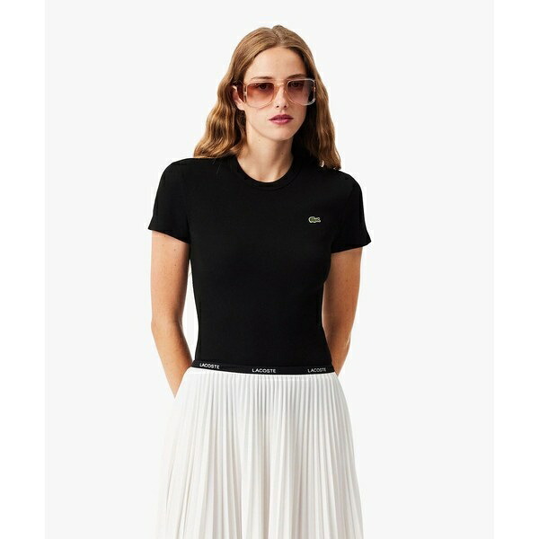 タイトフィットリブニットTシャツ／ラコステ（LACOSTE）