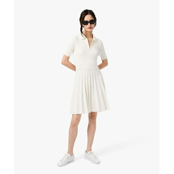 レーヨン混 ポロカラープリーツドレス / ハーフジップワンピース/ラコステ(LACOSTE)|丸井(マルイ)店