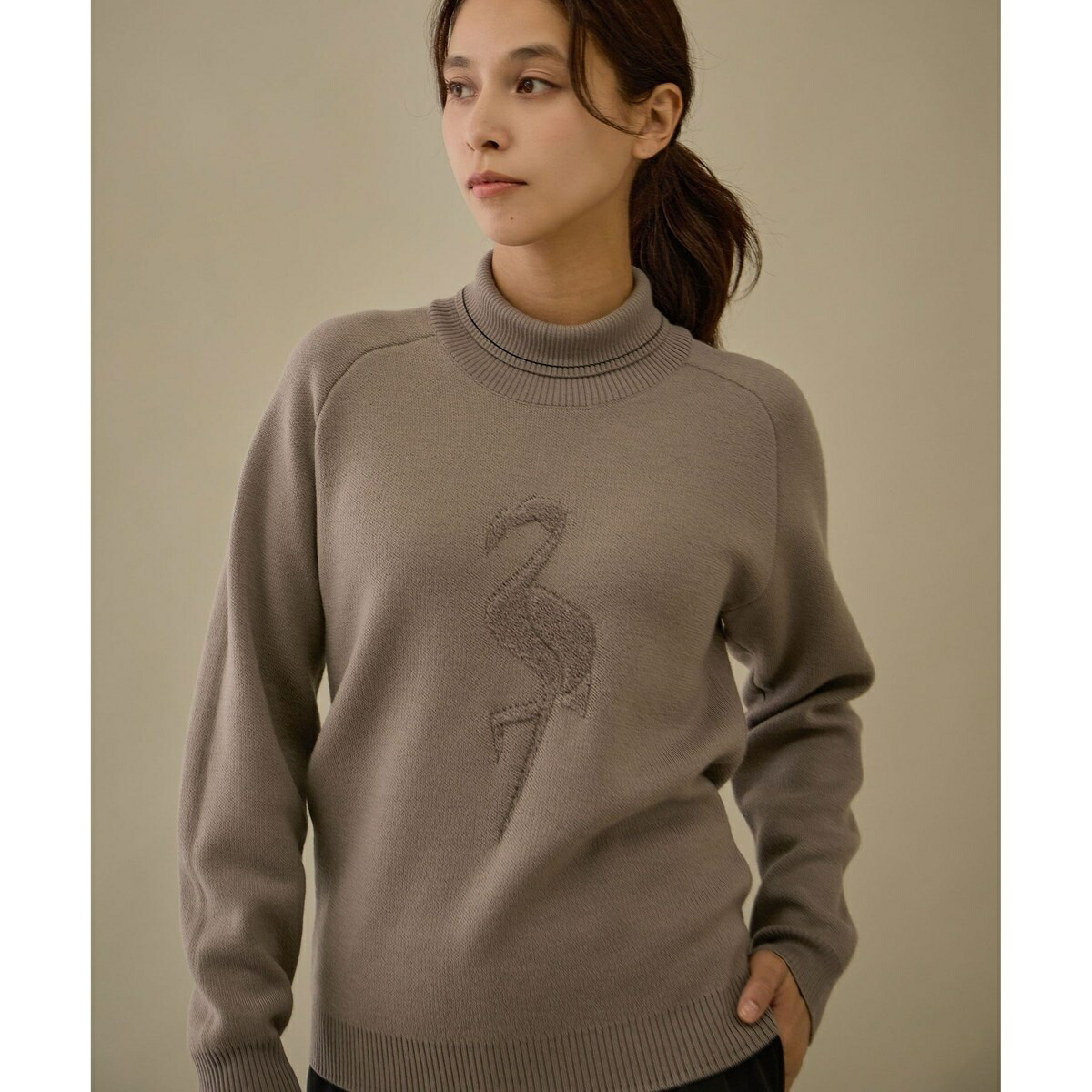 ジュン＆ロぺ（JUN&ROPE’）/モノグラムモチーフ配色長袖クルーニット 楽天市場】モノグラムモチーフ配色長袖クルーニット／ジュン＆ロぺ