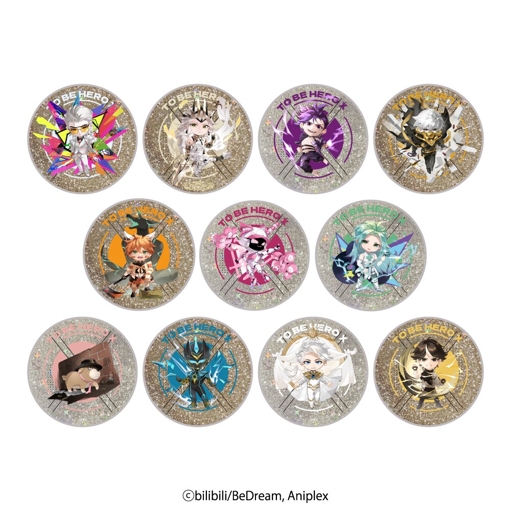 TO BE HERO X 場面写ホログラム缶バッジ 5個 X シークレット アニメ「TO BE HERO X」 VIVID×PAINT トレーディングホログラム