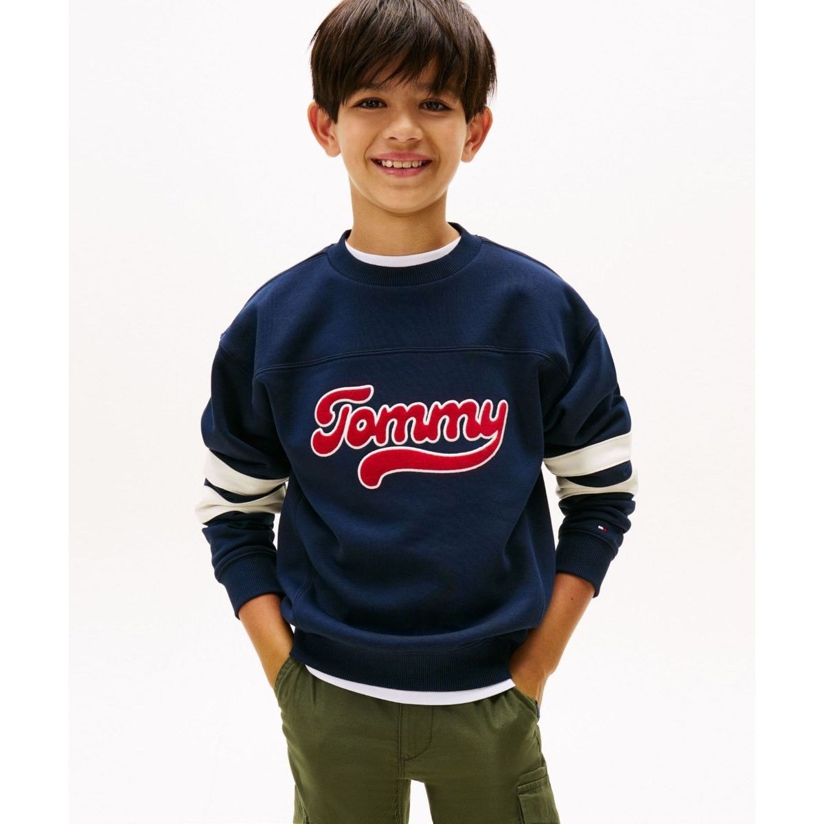 BOYS バーシティカラーブロックトレーナー／トミー ヒルフィガー（Tommy Hilfiger）