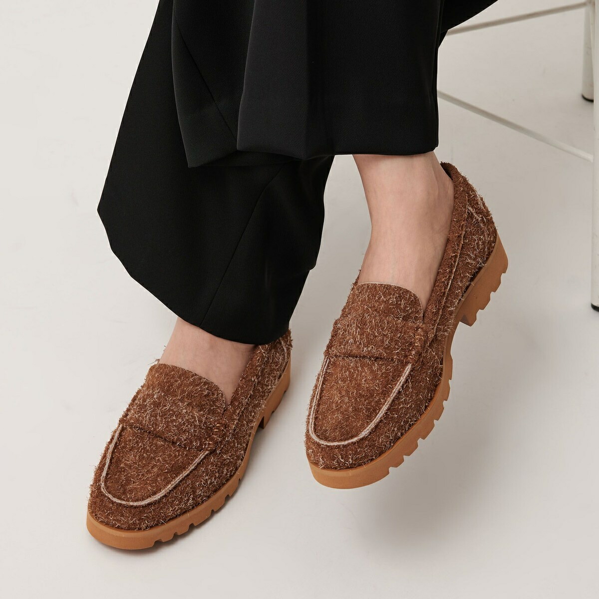 楽天市場】＜ARTESANOS＞ファーライク ベルト ローファー