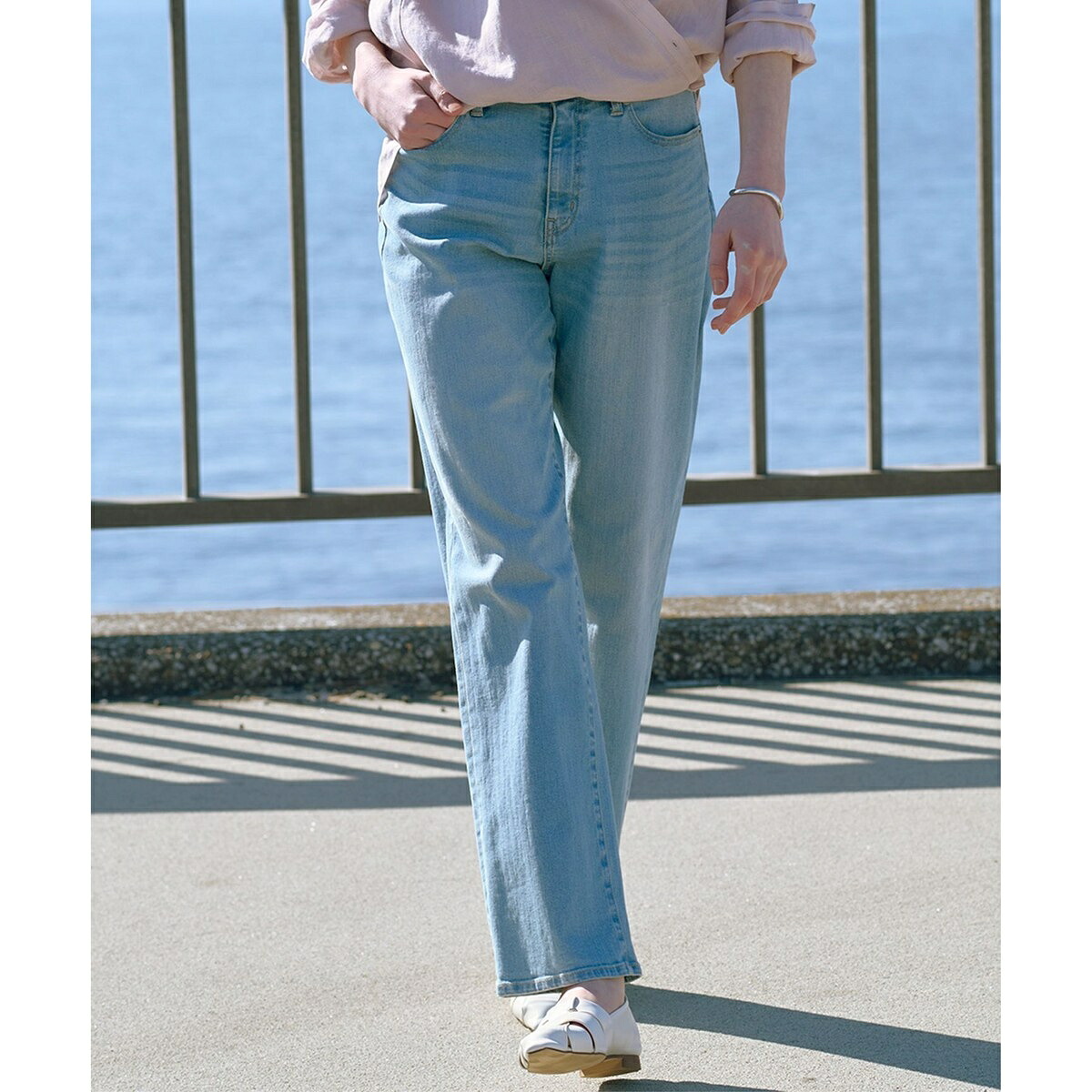 【洗える】BASIC STRETCH DENIM ボーイフィット デニム／Ｊプレス（J.PRESS）
