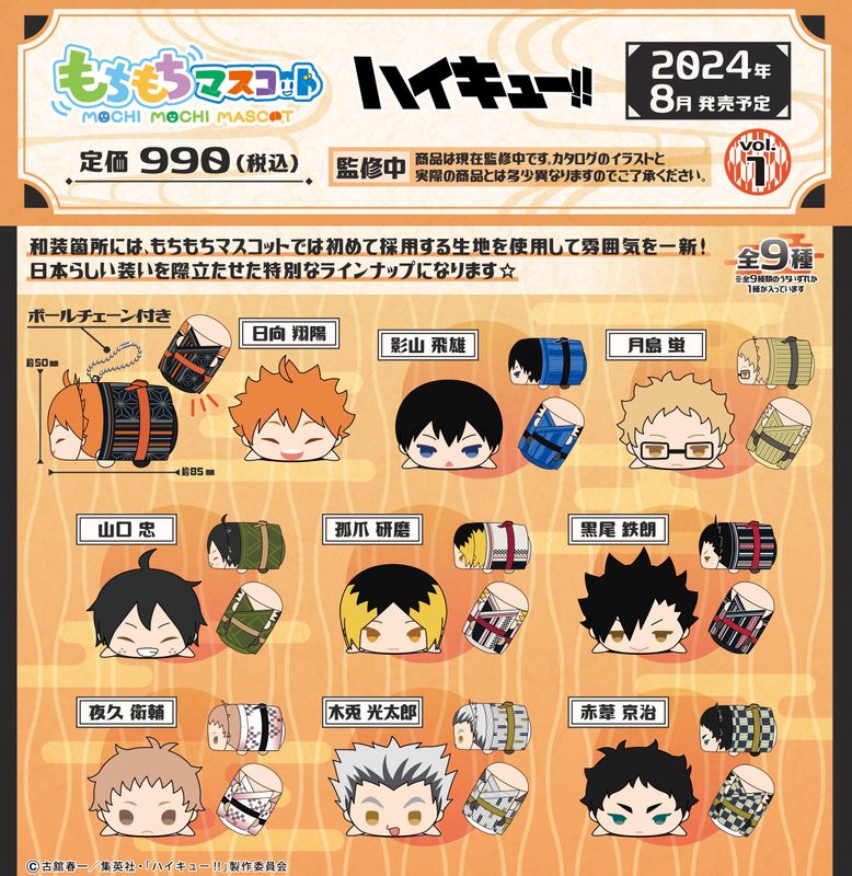 ハイキュー　もちもちマスコット　5点セット もちもちマスコットミニ ハイキュー!! Vol.1｜アニメ