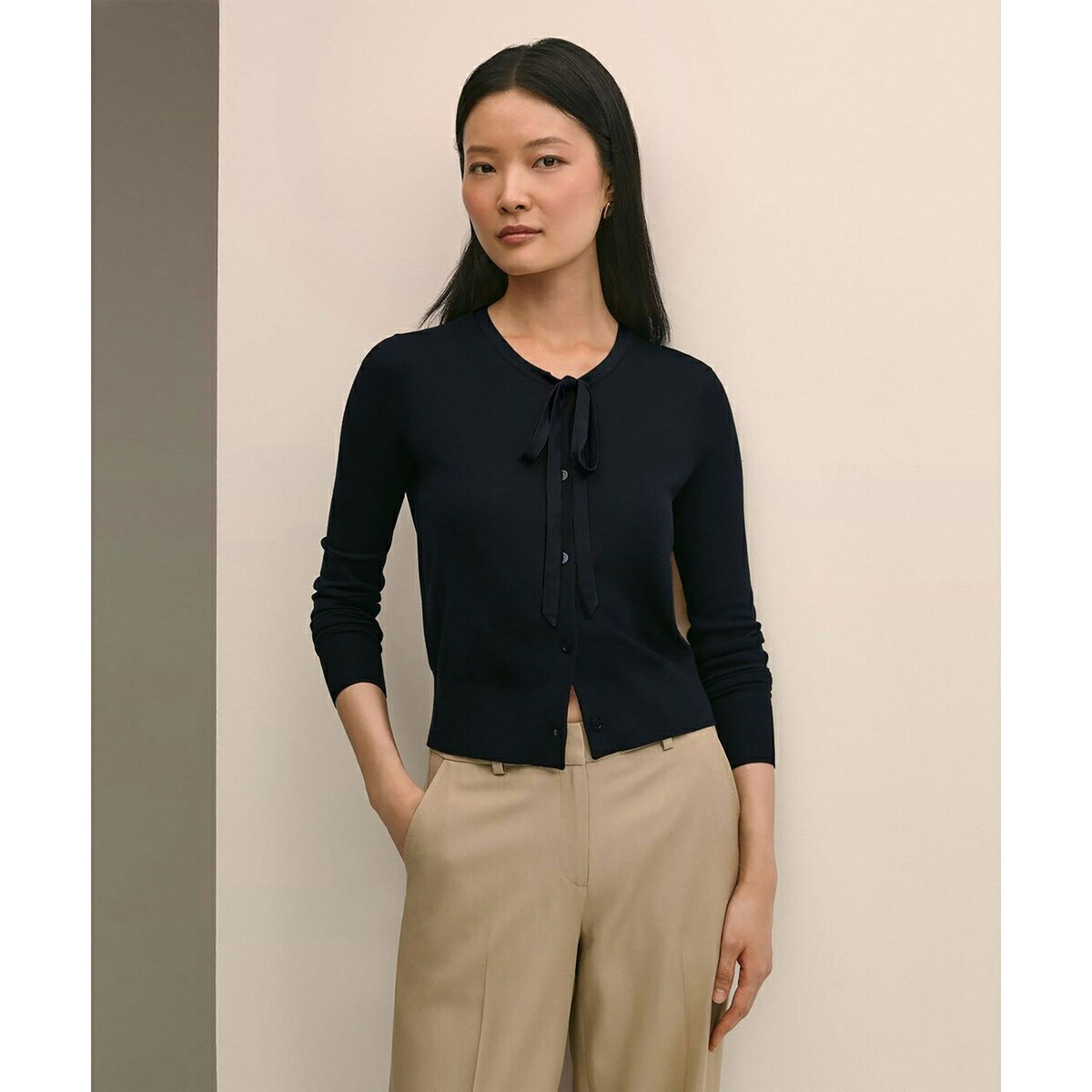 シルク／レーヨン　ナローリボンタイ　カーディガン セレモニー／ブルックスブラザーズ（Brooks Brothers）｜丸井（マルイ）店