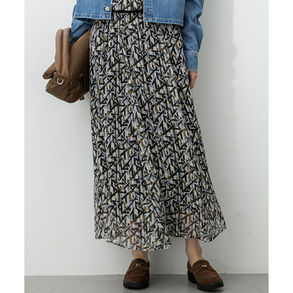 楽天市場】【洗える】ARGENTIコラージュプリント ティアードスカート