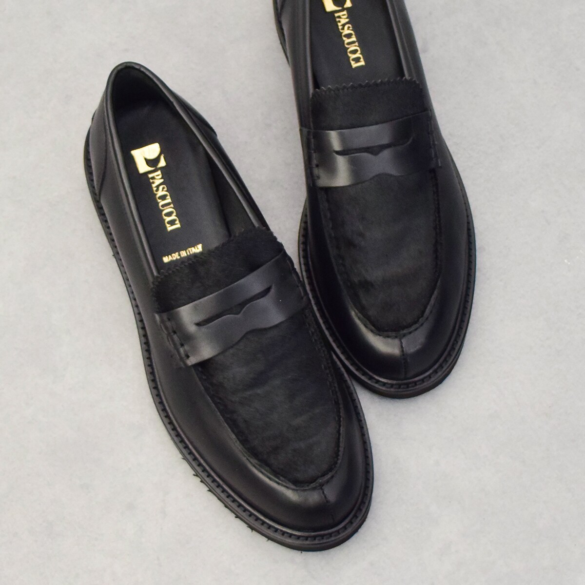 PASCUCCI◆2.5cmヒール◆レザーベーシックローファー／パスクッチ（PASCUCCI）