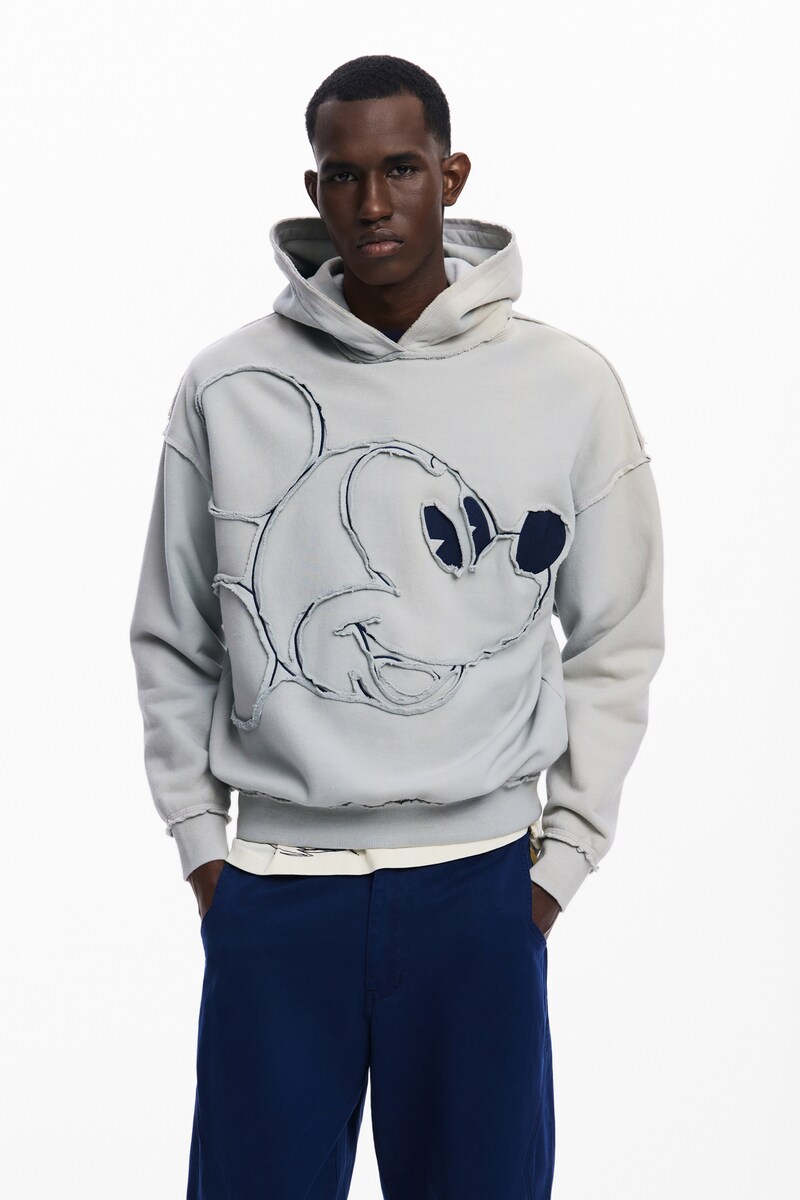 【5大きさ詳しく述べる/S/XXL】ミッキーマウスのフーディースウェットパーカー／デシグアル（Desigual）
