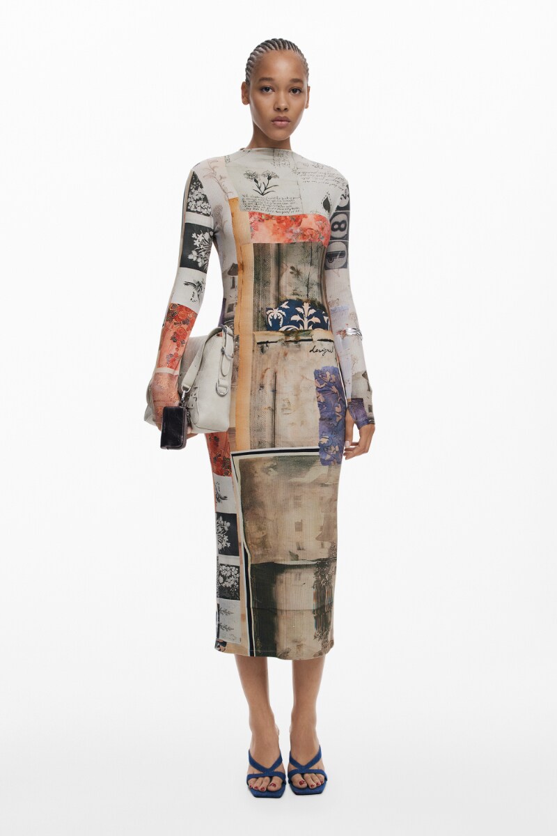 【5サイズ展開/XS/XL】コラージュフィットドレス/デシグアル(Desigual)|丸井(マルイ)店