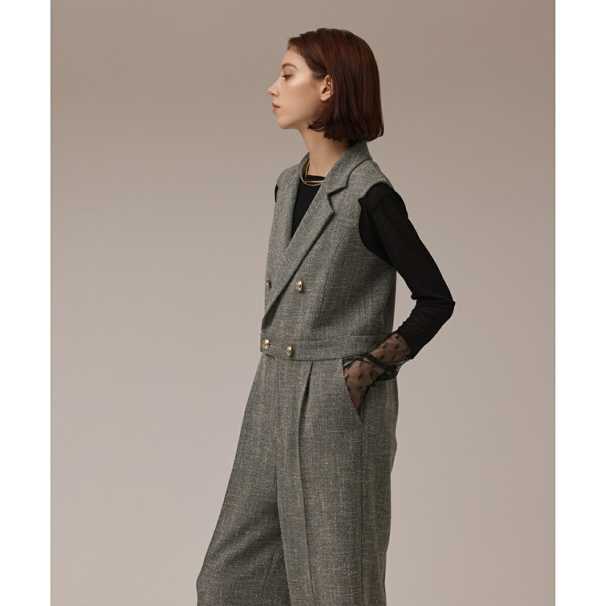 新品　GRACE CONTINENTAL ホースプリントサロペット 楽天市場】ホースプリントサロペット／グレースコンチネンタル（GRACE