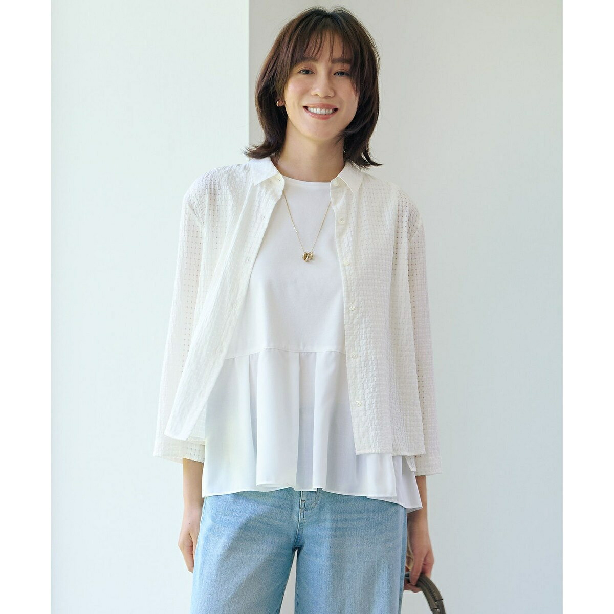 【洗える・吸水速乾】トリオシアーチェック シャツ／Ｊプレス（J.PRESS）