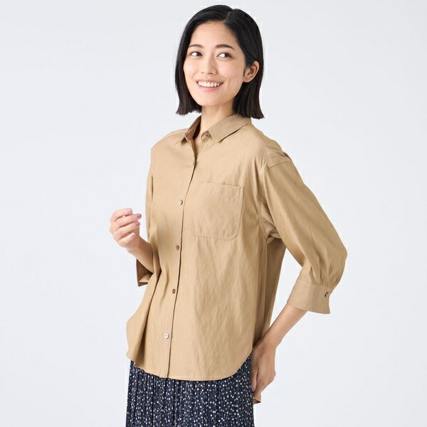 【ウォッシャブル】割繊シャンブレーブラウス／トランスワーク（TRANS WORK） 12,496円