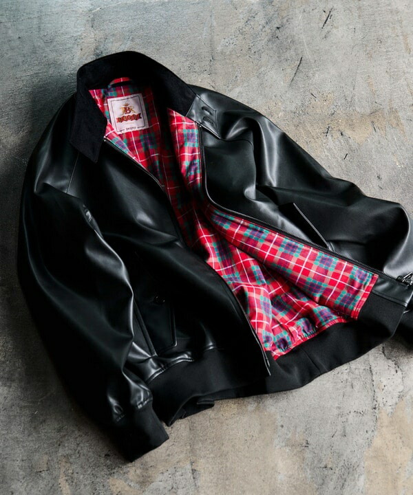 【BARACUTA/バラクータ】別注フェイクレザーG9ハリントンジャケット／メンズビギ（MEN\u0027S BIGI）