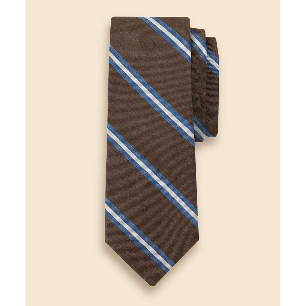 タッサーシルク／コットン　BB#2ストライプタイ セレモニー／ブルックスブラザーズ（Brooks Brothers）