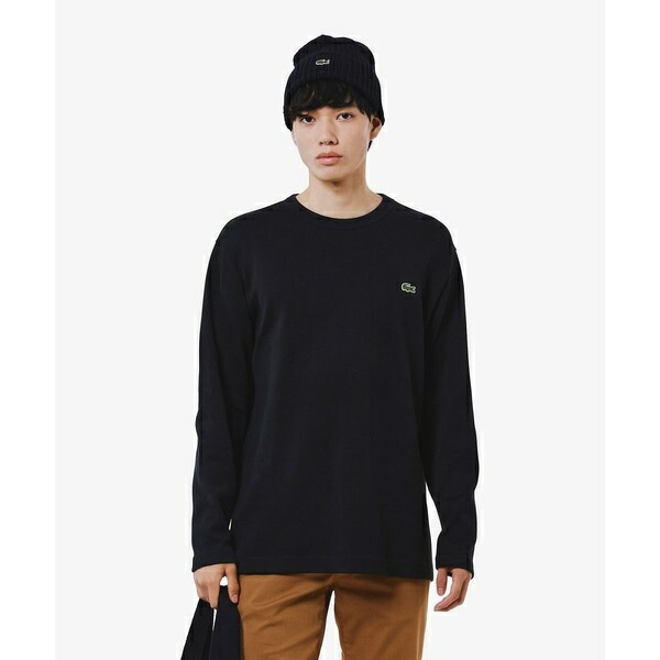 ヘビーウェイトシングルジャージ長袖プルオーバー／ラコステ（LACOSTE）