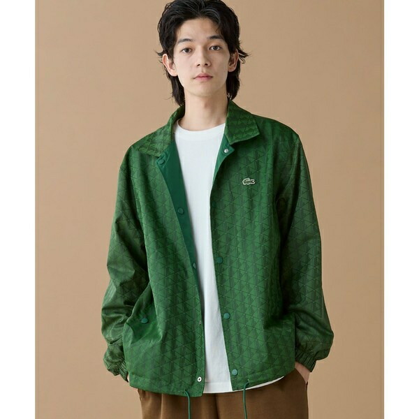 撥水 リバーシブルコーチジャケット 無地×総柄／ラコステ（LACOSTE）