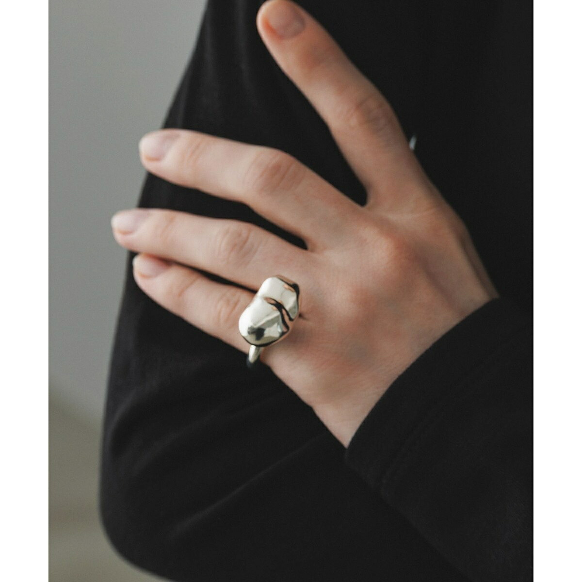 【EMOELLE】pearl shaped silver ring／アダムエロペ（ADAM ET ROPE'）