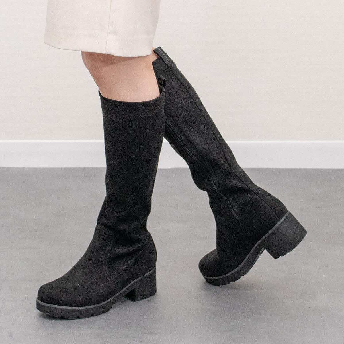 bussola◆5.5cmヒール◆撥水アイスグリップソールロングブーツ／ブソラ（bussola）